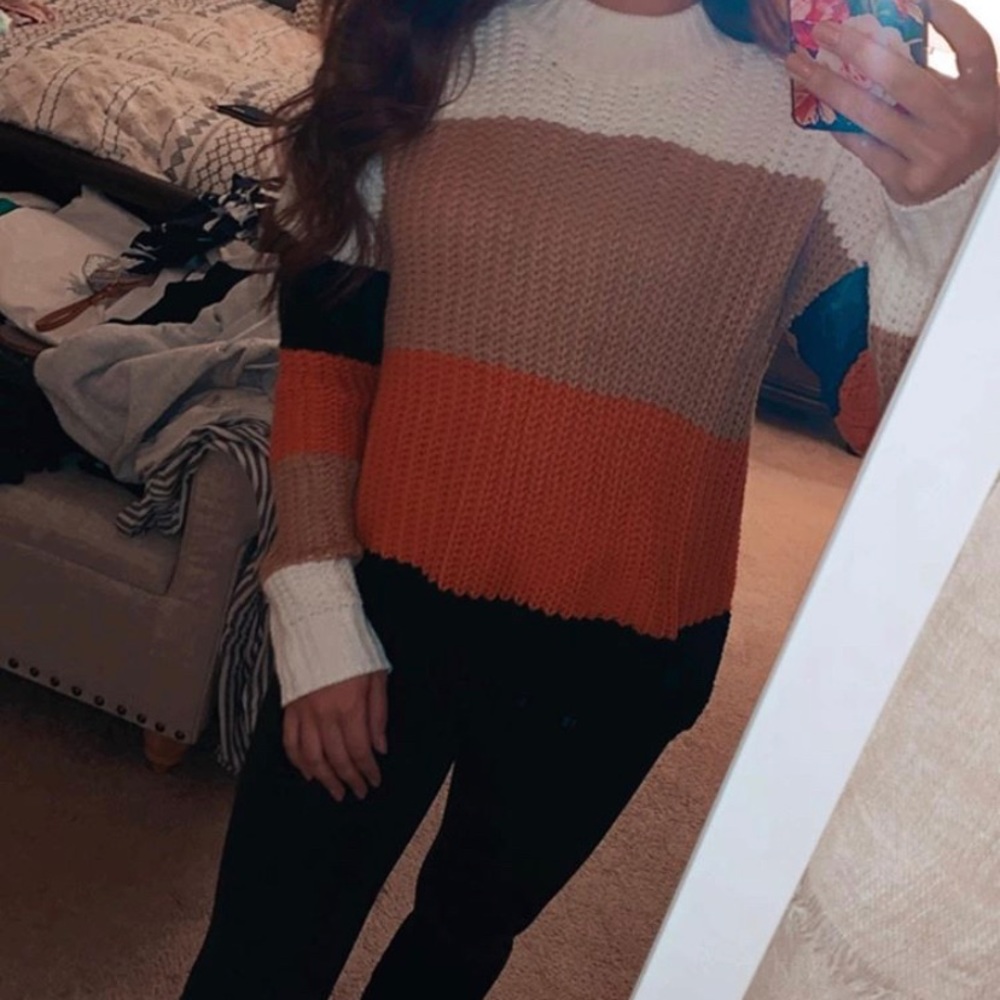 Feeling Fall Color Block Sweater